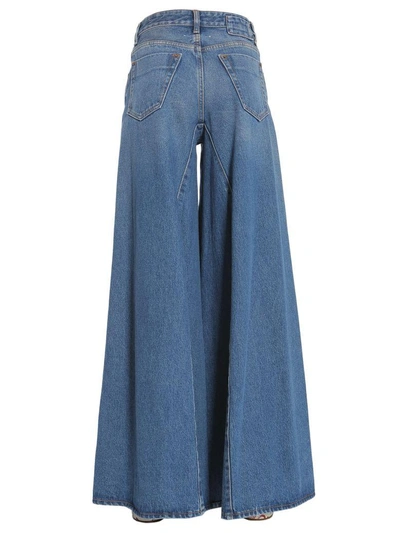 Shop Mm6 Maison Margiela Extra-wide Leg Jeans In Blu