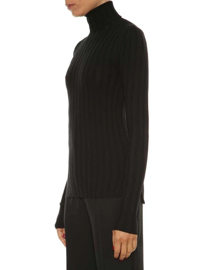 Shop Acne Studios Corina Merino Turtleneck Sweater In Black
