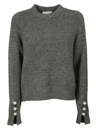 Shop 3.1 Phillip Lim / フィリップ リム Faux Pearl Embellished Pullover In Grey