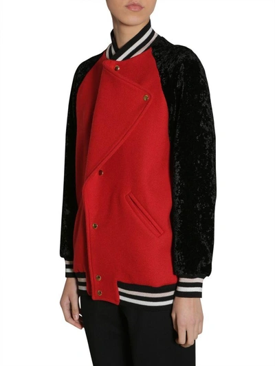 Shop Lanvin Teddy Jacket In Rosso