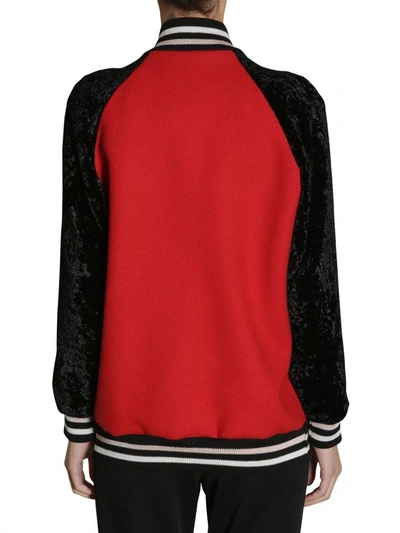 Shop Lanvin Teddy Jacket In Rosso