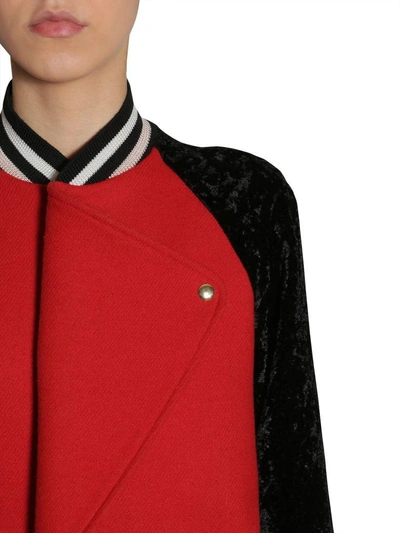 Shop Lanvin Teddy Jacket In Rosso