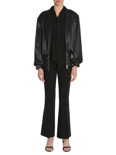 Shop Lanvin Acetate Bomber Jacket In Nero