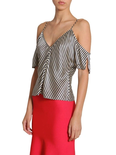 Shop Alexander Wang T Striped Silk Top In Multicolor