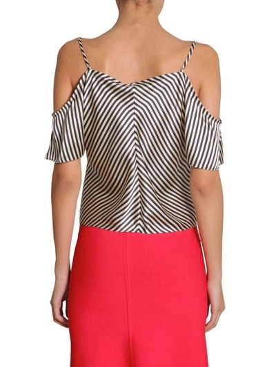 Shop Alexander Wang T Striped Silk Top In Multicolor