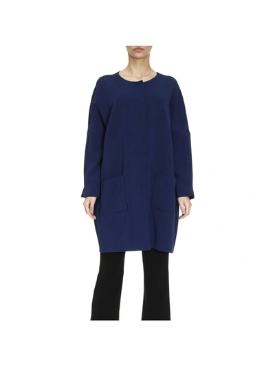 Shop Boutique Moschino Coat Coat Women  In Blue
