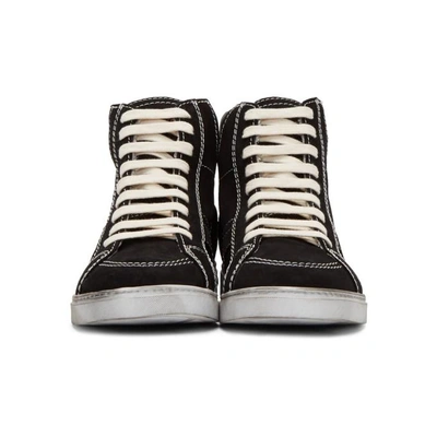 Shop Saint Laurent Black Suede Antibes High-top Sneakers