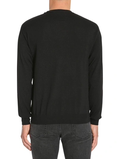 Shop Moschino Round Collar Jumper In Nero