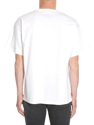 Shop Moschino Round Collar T-shirt In Bianco
