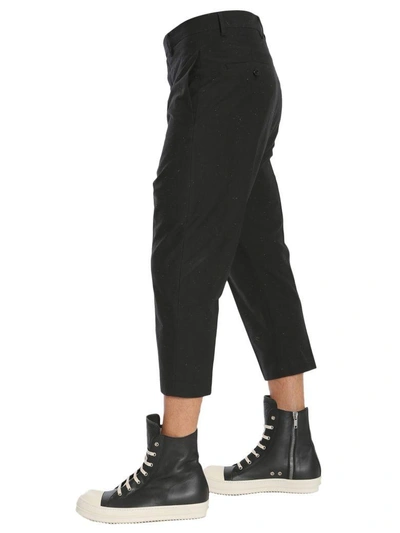 Shop Rick Owens Astaires Cropped Trousers In Nero