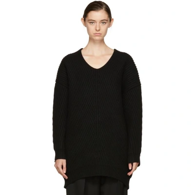 Shop Acne Studios Black Deka Sweater Dress