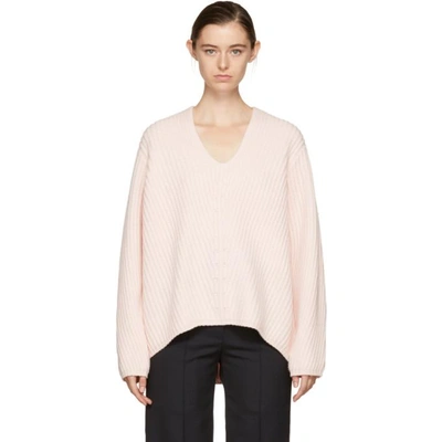 Shop Acne Studios Pink Deborah Sweater In Light Pink