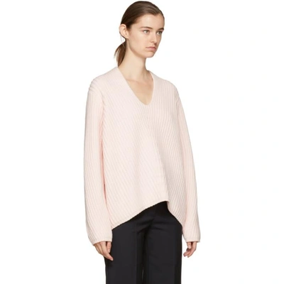 Shop Acne Studios Pink Deborah Sweater In Light Pink