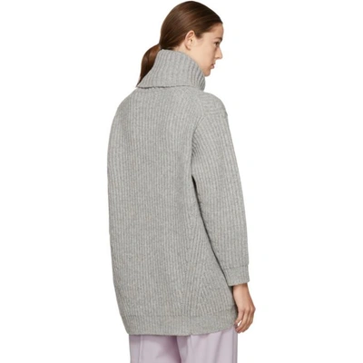 Shop Acne Studios Grey Disa Turtleneck In Pale Grey Melange