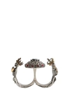 ALEXANDER MCQUEEN DOUBLE SKELETON RING,487143 J160U.8552