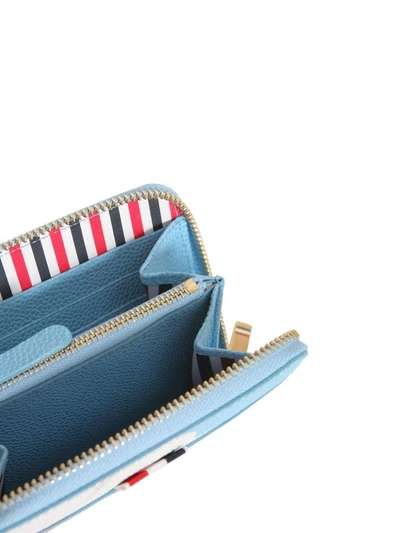 Shop Thom Browne Zip Around Wallet In Multicolor