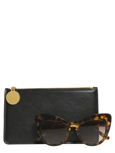 Shop Stella Mccartney Oversize Cat Eye Sunglasses In Marrone