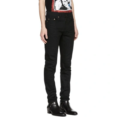 Shop Saint Laurent Black Low-waisted Skinny Jeans In 1000 Black