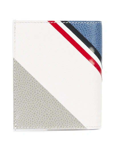 Thom Browne Business Card Holder In Medium Grey Pebble Grain