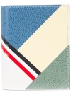 Thom Browne Business Card Holder In Medium Grey Pebble Grain