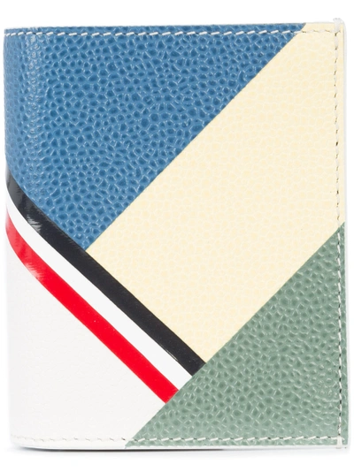 Thom Browne Business Card Holder In Medium Grey Pebble Grain