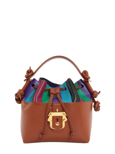 Paula Cademartori Petite Eugenie Bucket Bag In Marrone