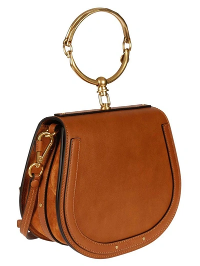 Shop Chloé Nile Bracelet Shoulder Bag In Caramel