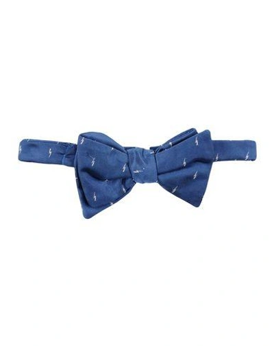 Shop Neil Barrett Bow Tie In Blue