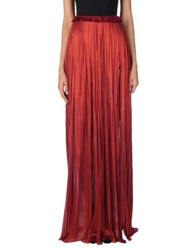 Shop Maria Lucia Hohan Long Skirt In Red