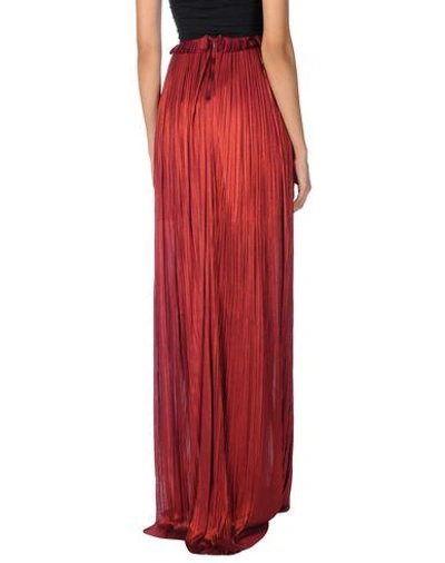 Shop Maria Lucia Hohan Long Skirt In Red