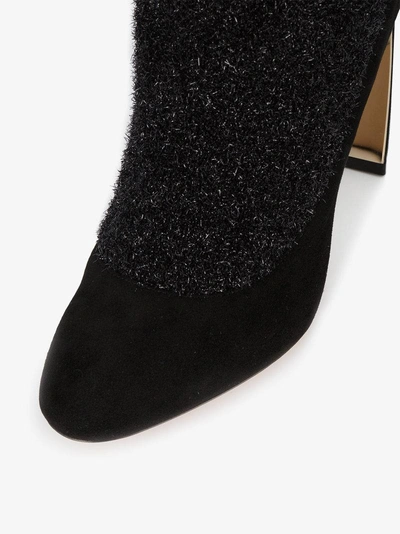 Shop Nicholas Kirkwood Black Lola Pearl 105 Sock Boots