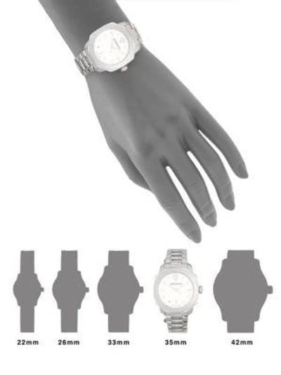 Shop Versace Stainless Steel Chain Bracelet Watch In Silver