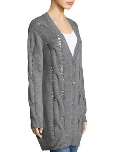 Shop Ag Sandrine Buttoned Cardigan In Grey