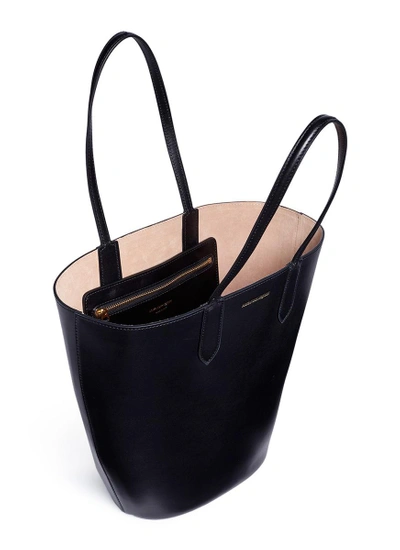 Shop Alexander Mcqueen Leather Basket Tote