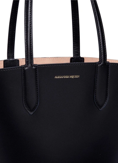 Shop Alexander Mcqueen Leather Basket Tote