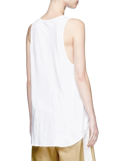 Shop Bassike Asymmetric Hem Organic Cotton Tank Top