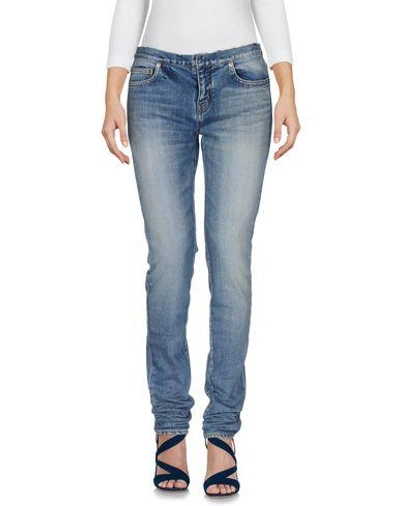 Shop Saint Laurent Jeans In Blue