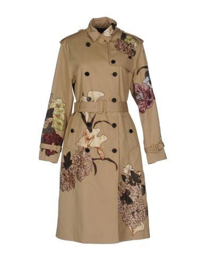 Shop Valentino Overcoats In Sand