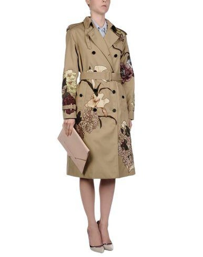 Shop Valentino Overcoats In Sand