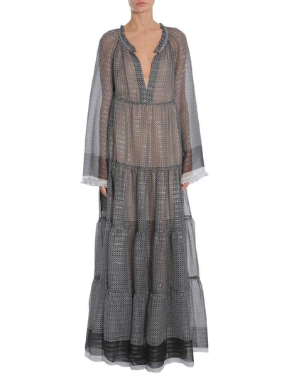 Shop Stella Mccartney Silk And Lurex Dress In Nero