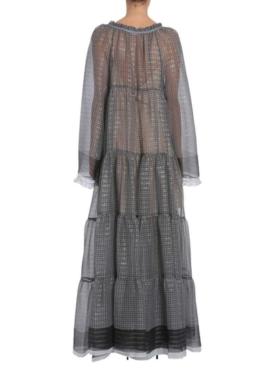 Shop Stella Mccartney Silk And Lurex Dress In Nero