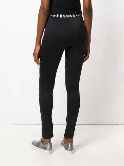 Shop Versus Branded Waistband Leggings - Black