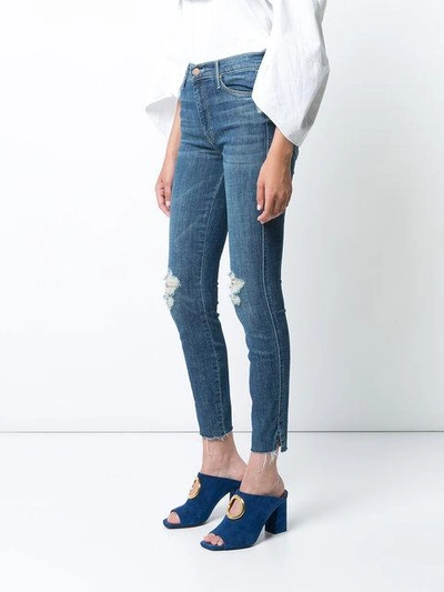 Shop Mother Distressed Knees Slim Jeans