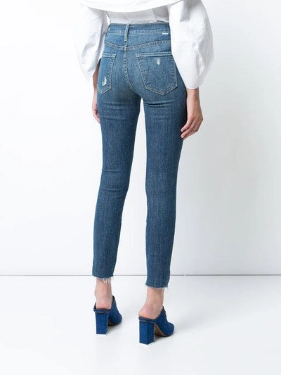 Shop Mother Distressed Knees Slim Jeans