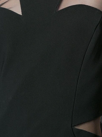 Shop Mugler Fitted Sleeveless Dress In Black