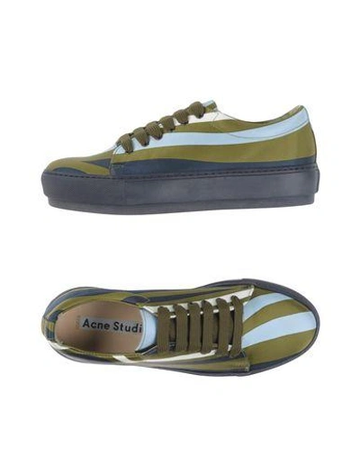 Shop Acne Studios Sneakers In Military Green