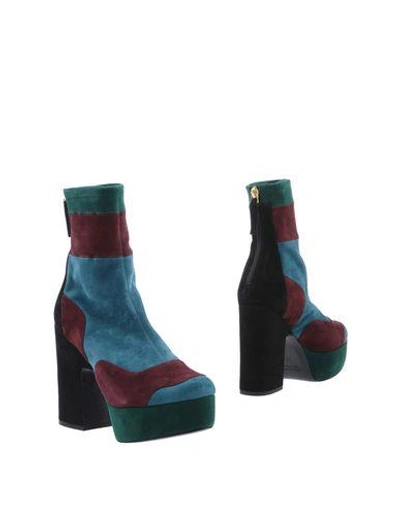 Shop Pierre Hardy Ankle Boots In Green