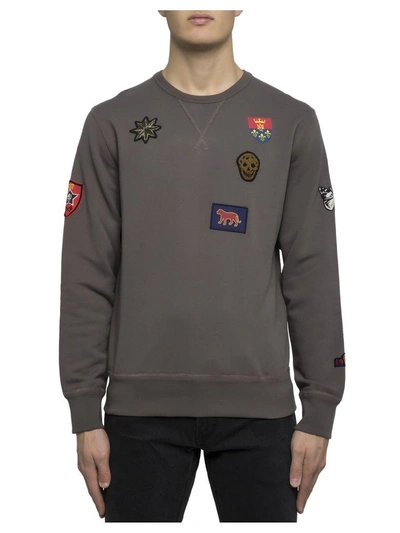 Shop Alexander Mcqueen Grey Cotton Sweater