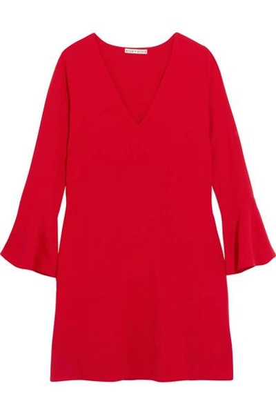 Shop Alice And Olivia Tameika Crepe Mini Dress