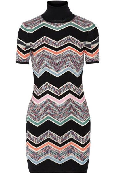Shop Missoni Zigzag Wool-blend Mini Dress